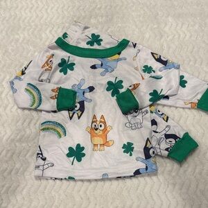 12M Bluey Saint Patrick’s Pajama Set